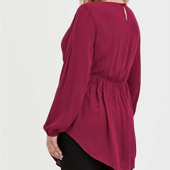 Torrid Babydoll Gauze Keyhole Front Tunic Top size 0X - Picture 2 of 8